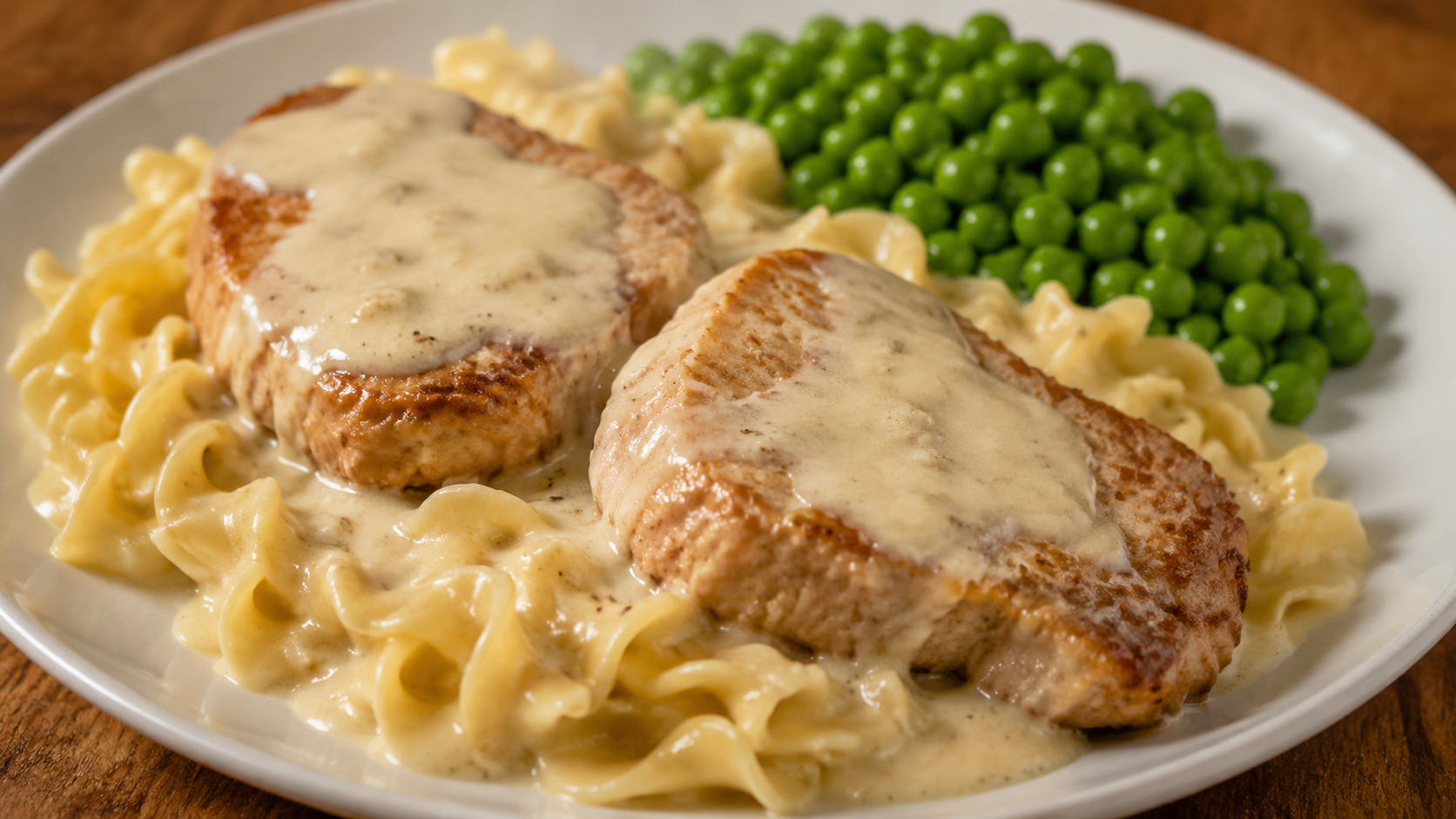 Creamy Ranch Pork Chops and Noodles